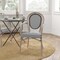 Merrick Lane Mael Set of Two Stacking Thonet Bistro Style Chair with Arms, Textilene Seat, and Bamboo Finished Metal Frame for Indoor/Outdoor Use